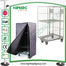 Rust Free Steel Logistic Cart, Industrial Folding Laundry Trolley Wheels